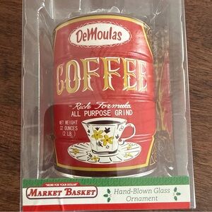Demoulas Market Basket coffee can Christmas ornament